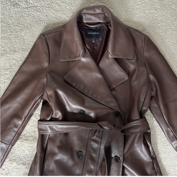 Banana Republic Leather Coat - Picture 2 of 4